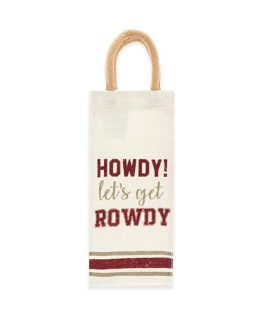 Howdy Lets Get Rowdy Wine Tote