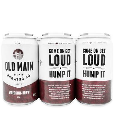 IN STORE PICKUP OR LOCAL DELIVERY ONLY: Old Main Brewing Co. Wrecking Brew IPA 6-Pack Beer