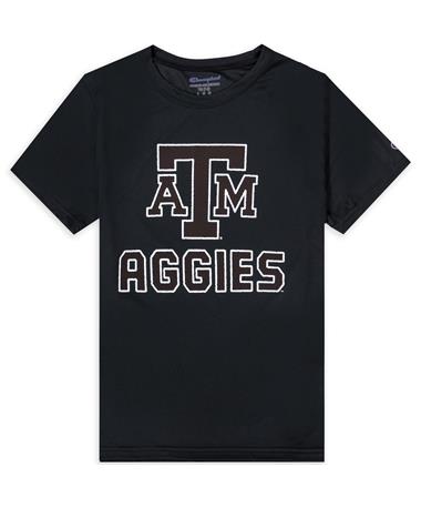 Texas A&M Champion Youth Athletic Black Short Sleeve T-Shirt