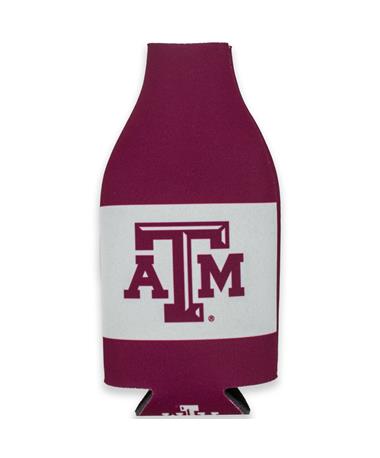 Texas A&M Zippered Coolie Bottle Koozie