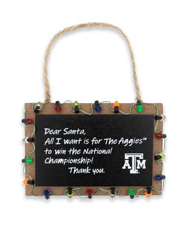 Texas A&M Chalkboard Championship Ornament