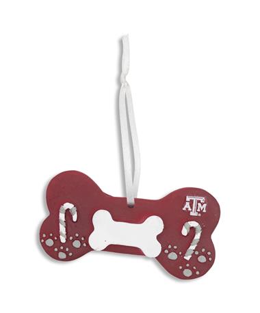 Texas A&M Dog Bone Ornament