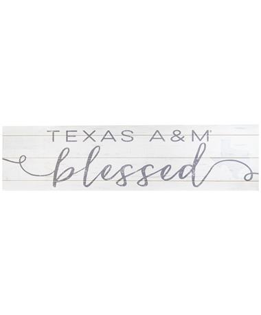 Texas A&M Shiplap Blessed Sign