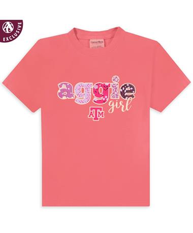 Texas A&M Floral Aggie Girl Youth T-Shirt