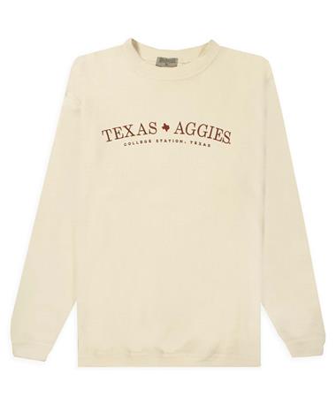 Texas Aggies Simple Embroidered Design Corduroy Sweatshirt