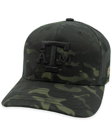 Texas A&M Hooey Black Camo FlexFit Hat