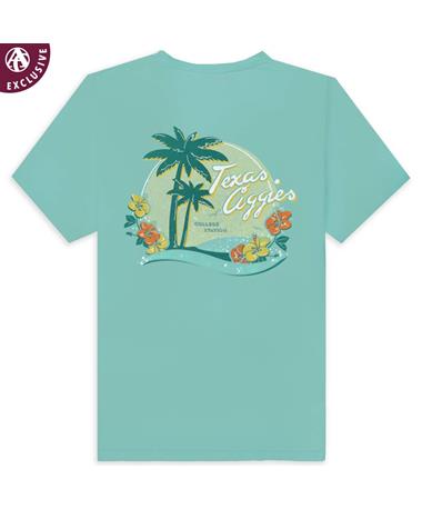 Texas Aggies Green Ocean View T-Shirt