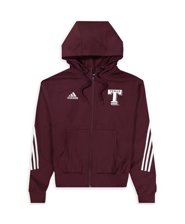 Texas Aggies Adidas Full Zip Block T Hooded Jacket