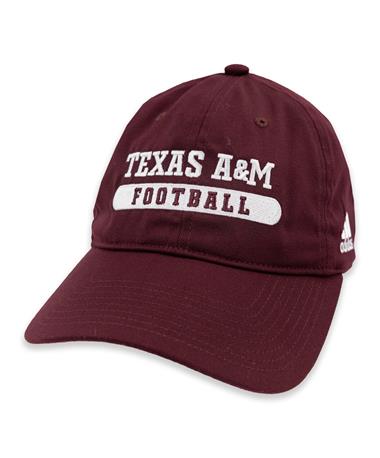 Texas A&M Football Maroon Adidas Slouch Cap