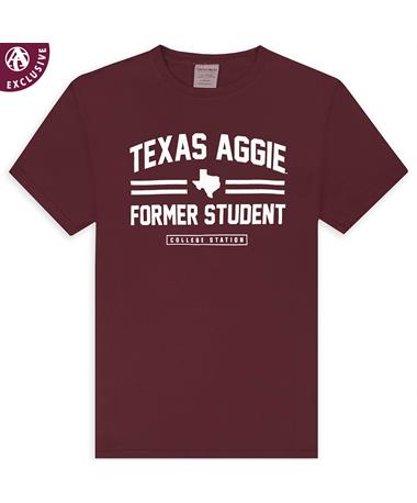 Texas A&M Aggies Former Student Double Bar Texas T-Shirt