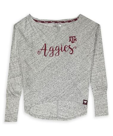 Texas A&M Iconic Speckled Boat Neck Longsleeve
