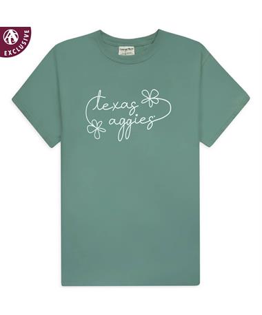 Texas Aggies Flower Comfort Wash T-Shirt