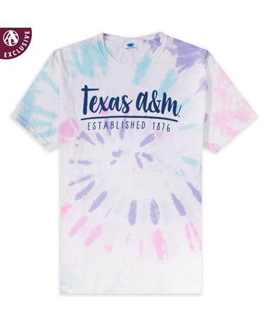 Texas A&M Established 1876 Acadia Tie Dye T-Shirt