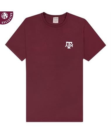 Texas A&M Maroon Embroidered Comfort Wash T-Shirt