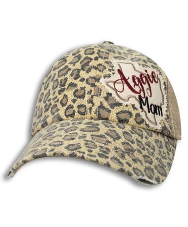 Texas A&M Aggie Mom Leopard Print Patch Hat