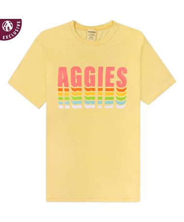 Texas A&M Aggies Stacked Rainbow T-Shirt
