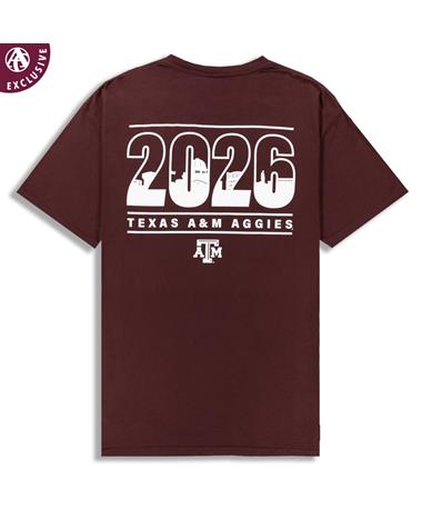 Texas A&M Aggies Maroon 2026 Skyline T-Shirt