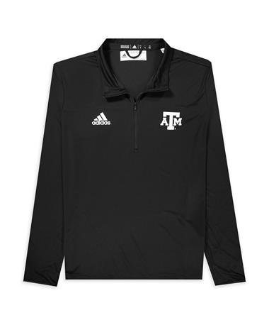 Texas A&M Adidas Under the Lights Black Knit Quarter Zip Pullover
