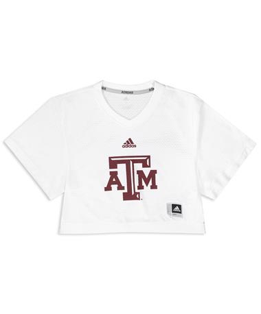Texas A&M Adidas White Cropped Jersey