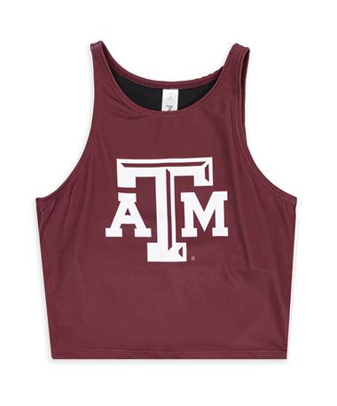 Texas A&M First Down Cropped Maroon Tank