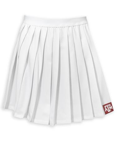 Texas A&M White Pleated Skirt