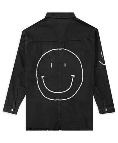 Smiley Face  Button Down Jacket