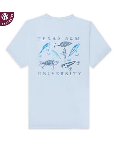 Texas A&M Blue Fish Hook T-shirt