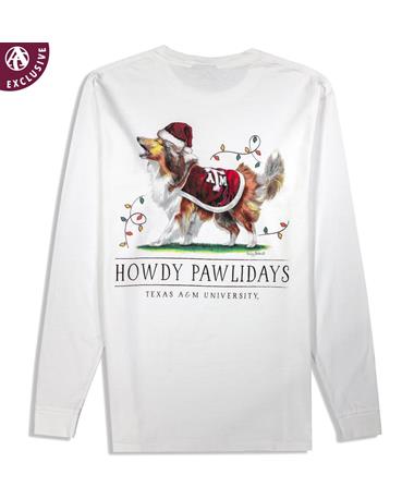 Texas A&M Howdy Pawlidays Long Sleeve Shirt