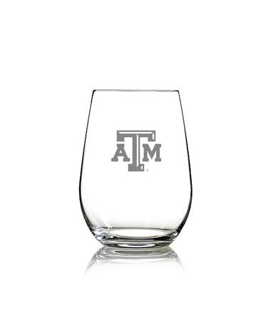 DROPSHIP ITEM: Texas A&M Set of Two 13.5oz Stemless Wine Glasses