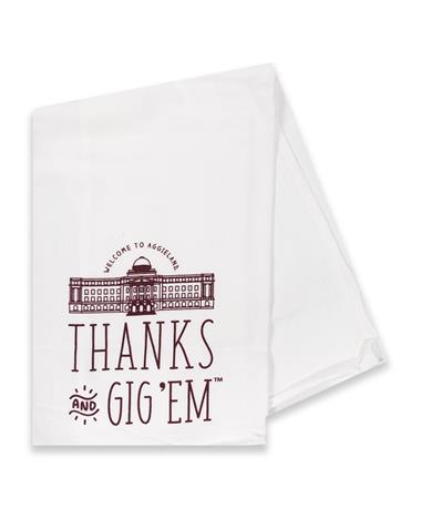Thanks & Gig'em Tea Towel