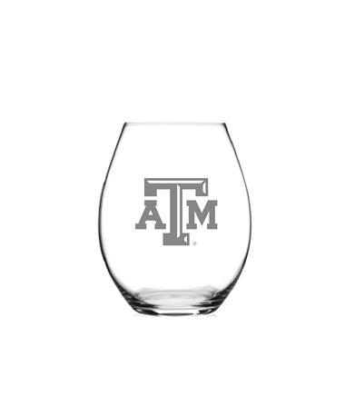 DROPSHIP ITEM: Texas A&M Set of 2 Riedel Stemless White Wine Glasses