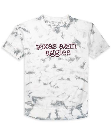 Texas A&M Aggies White Cloud-Dye Tee