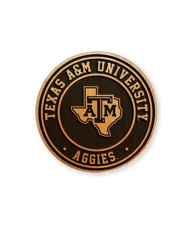 DROPSHIP ITEM: Texas A&M Aggies Lonestar Round Wooden 4-Count Coaster Set