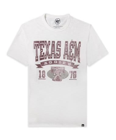 Texas A&M '47 Brand White Washed Banner Scrum T-Shirt