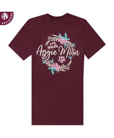 Texas A&M Aggie Mom Pink Floral T-Shirt