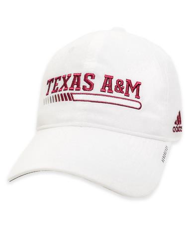 Texas A&M White Coach Slouch Adjustable Hat