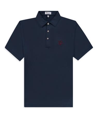 Texas A&M Peter Millar Navy Blue Solid Performance Polo