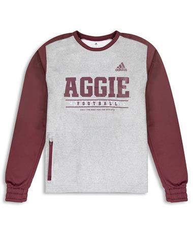 Aggie Football Adidas Maroon & Grey Sweatshirt
