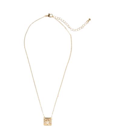 Texas A&M Square Gold Necklace