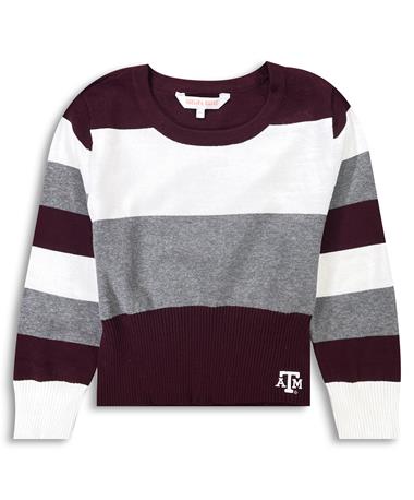 ATM Milo Stripe Knit Crop Sweater