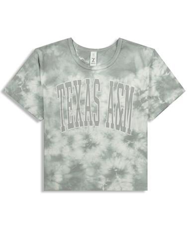 Texas A&M Grey Cloud Washed Cropped Tee