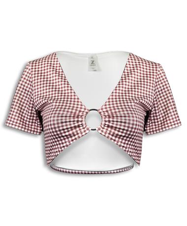 Gingham Ring Cropped Tee
