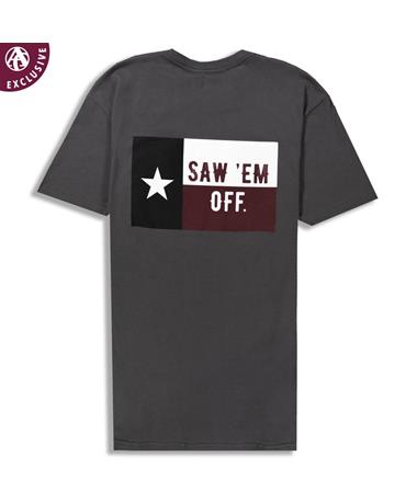 Saw Em Off Flag Grey T-Shirt