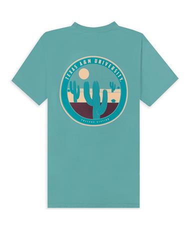 Texas A&M Blue Cactus Sunset T-Shirt