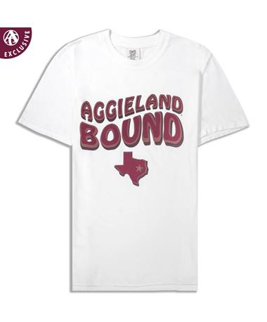 Texas A&M Aggies Aggieland Bound White Comfort Colors T-Shirt