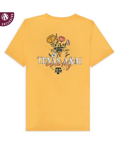 Texas A&M Flower Jar Comfort Wash T-Shirt