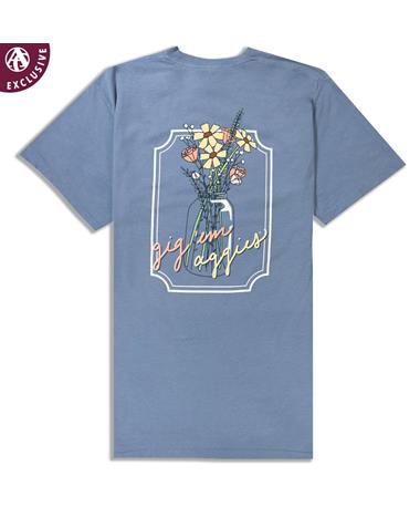 Gig 'Em Aggies Flower Jar Comfort Wash T-Shirt