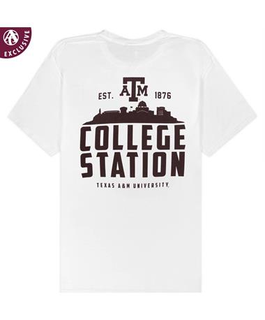 Texas A&M College Station Skyline Comfort Colors T-Shirt