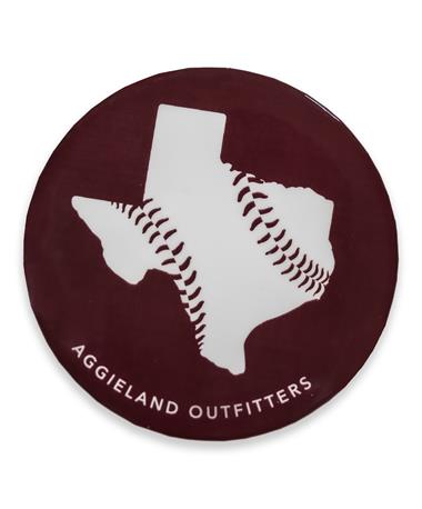 Texas Baseball Outline Button