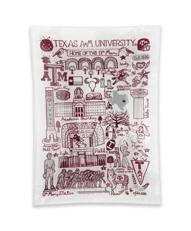 Texas A&M University Julia Gash Glass Trinket Tray